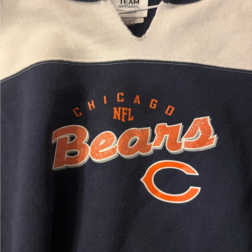 Vintage Women’s Chicago Bears NFL Blue/White XL Sweater Comfy - Picture 8 of 10